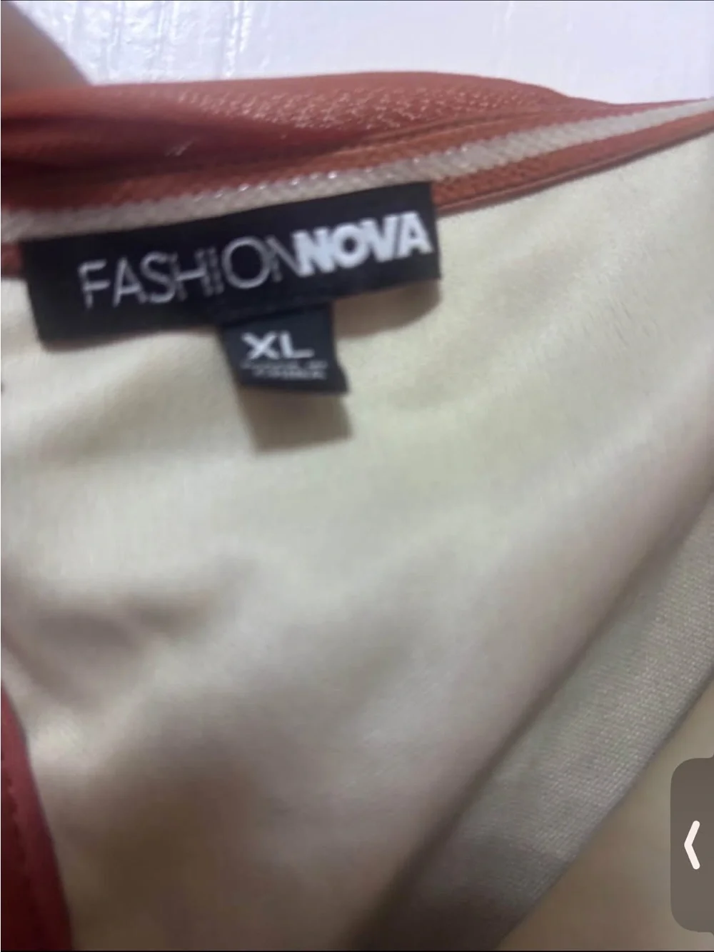 Pre loved Fashion Nova Ruched Dress in Rust Orange